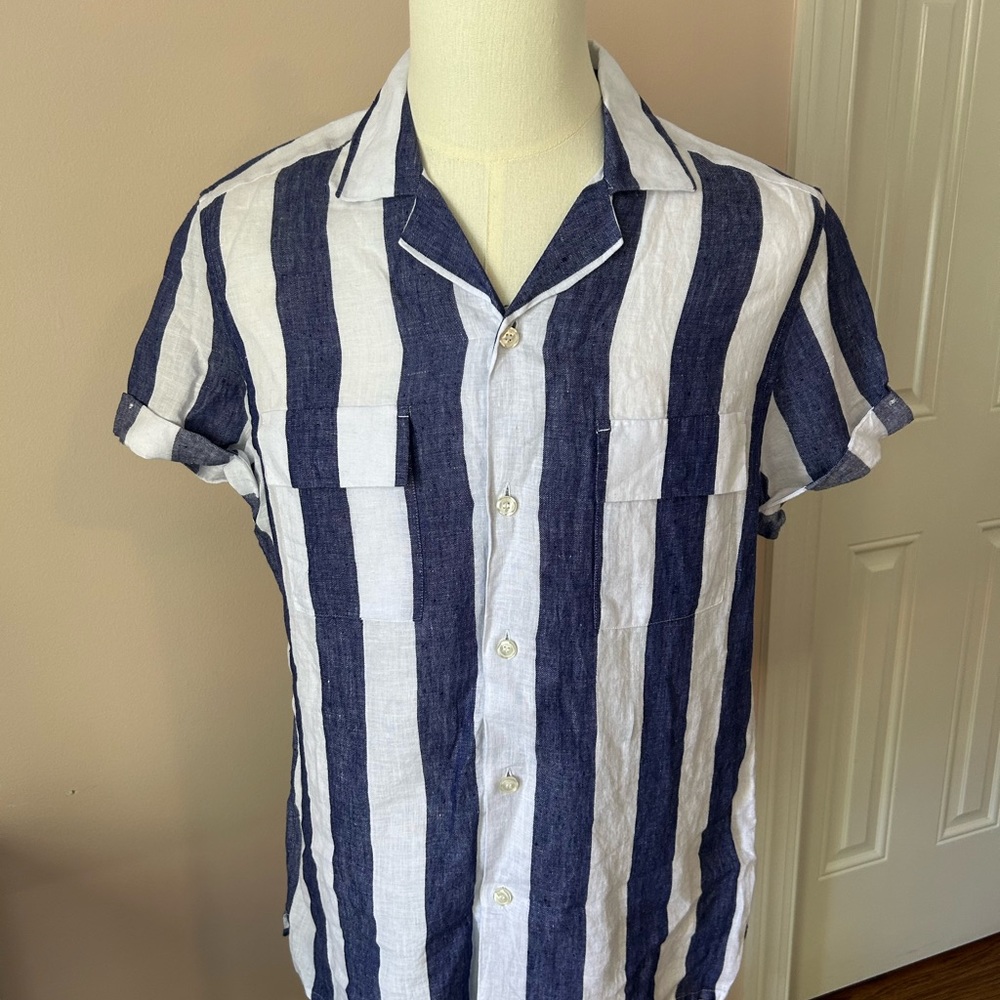 MURANO Men’s Linen Baird McNutt Short Sleeve Shirt